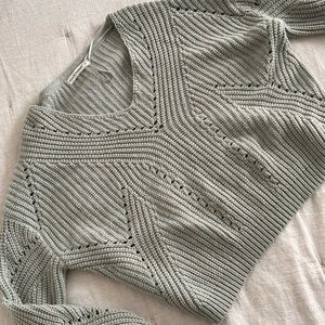 moon & madison Mint Green Cropped Sweater